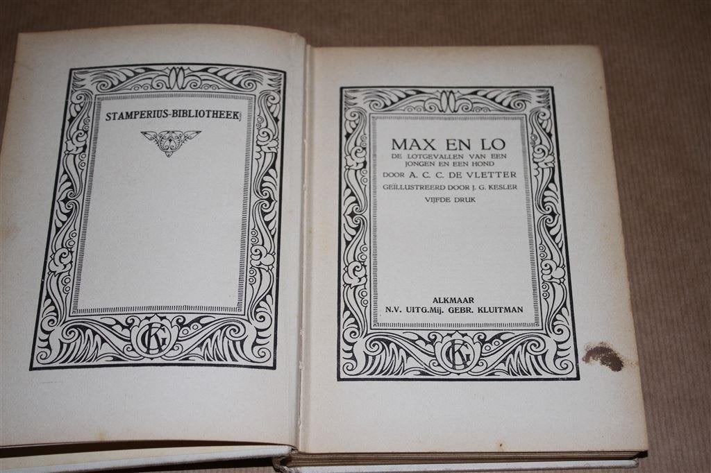 Max en Lo. A.C.C. de Vletter. Kluitman 5e dr. 1931., Boeken, Ophalen of Verzenden, Zo goed als nieuw