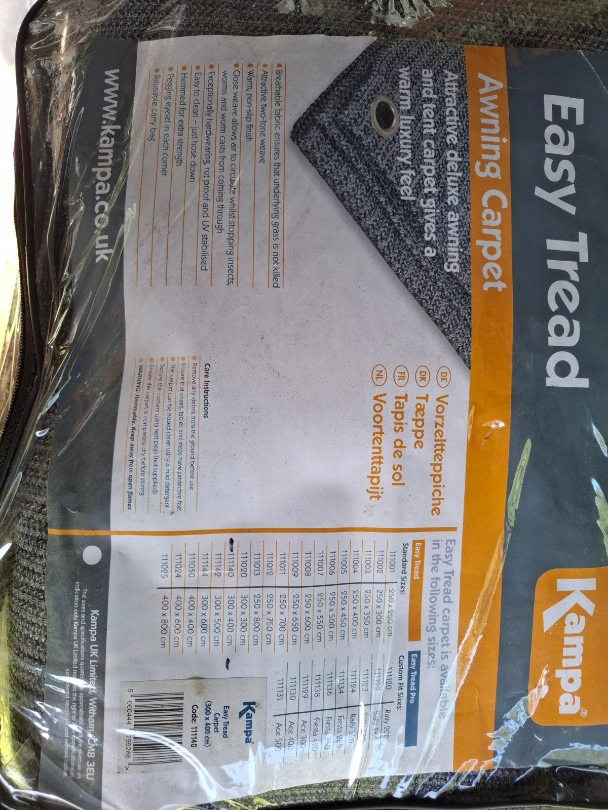 Kampa Easy Tread Voortenttapijt - 300 x 400 cm, Ophalen, Zo goed als nieuw
