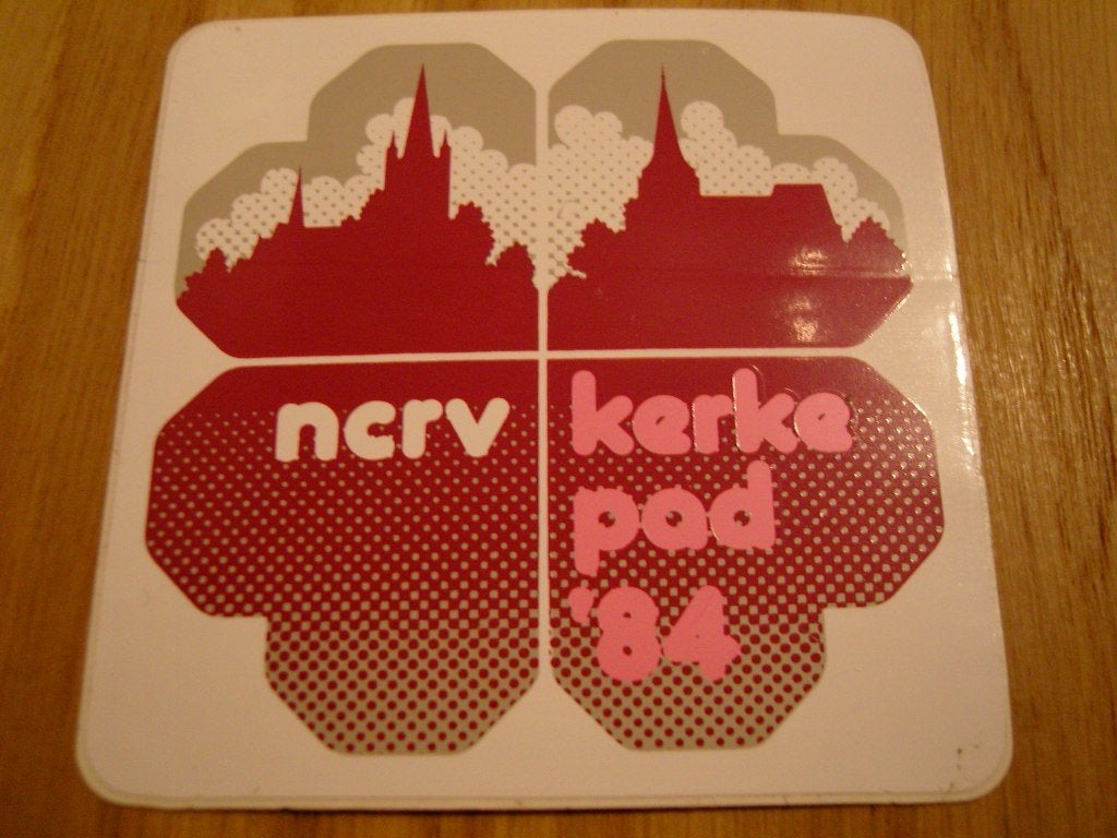sticker omroep NCRV kerkepad 1984, Ophalen, Zo goed als nieuw