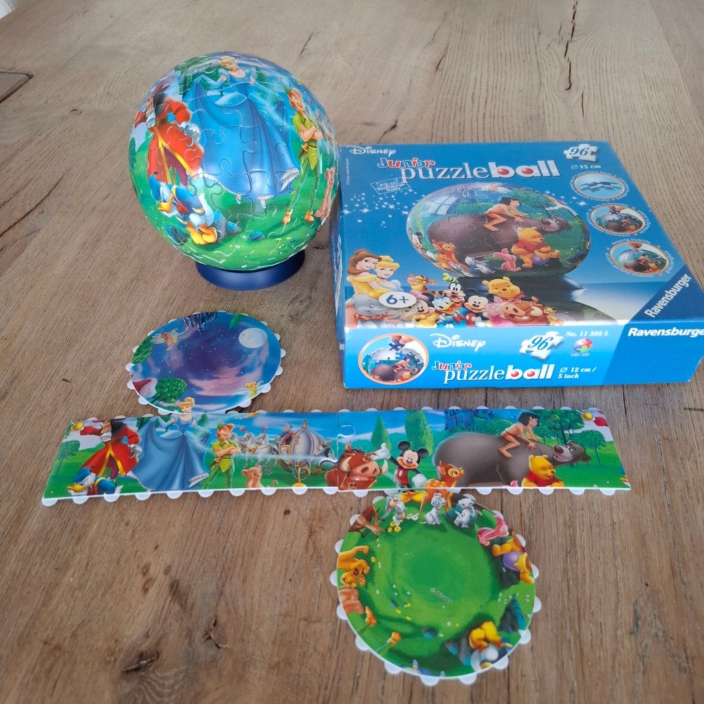 Puzzel puzzelbal junior disney, Ophalen of Verzenden, Minder dan 500 stukjes, Zo goed als nieuw, Rubik's of 3D-puzzel