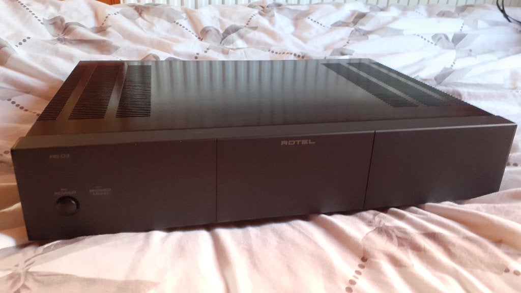 Rotel RB-03 eindversterker, Gebruikt, 60 tot 120 watt, Stereo, Ophalen