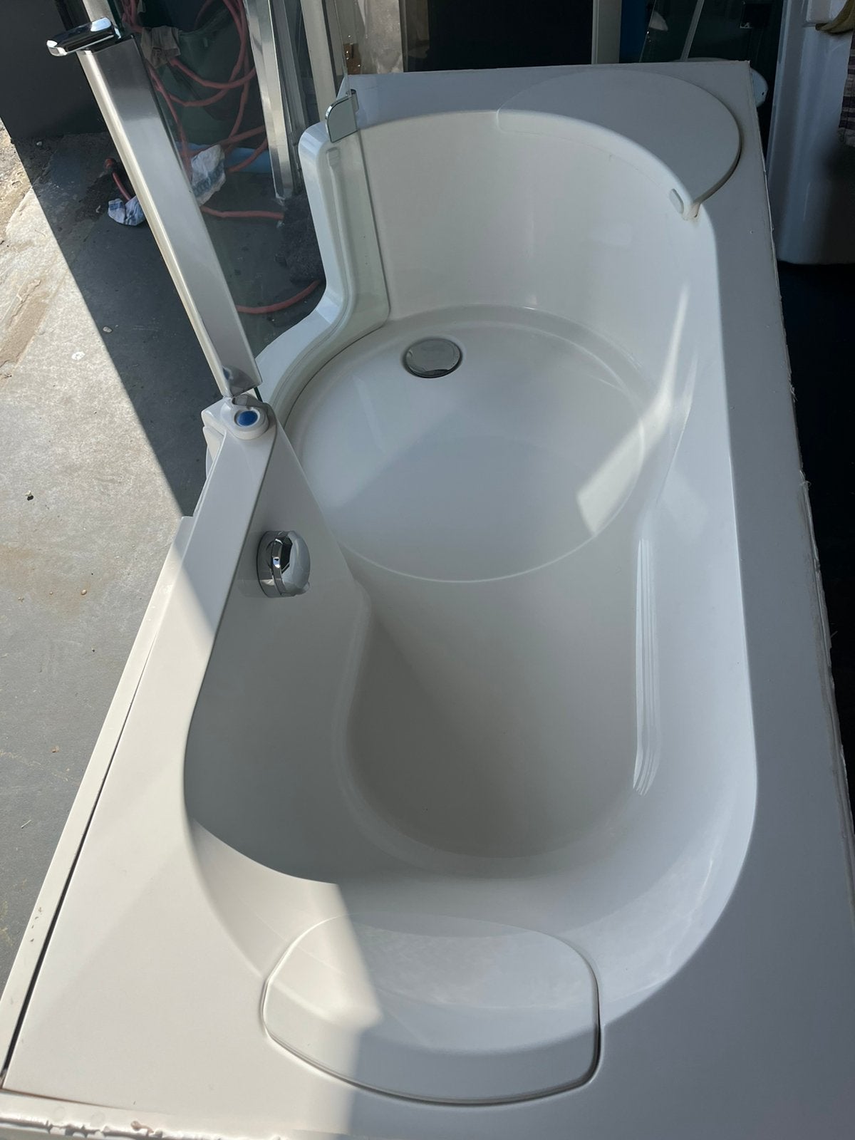 Artweger Twinline 1 instapbad 170 x 75/95 cm izgst!, Ophalen of Verzenden, Zo goed als nieuw, Met douche, Artweger
