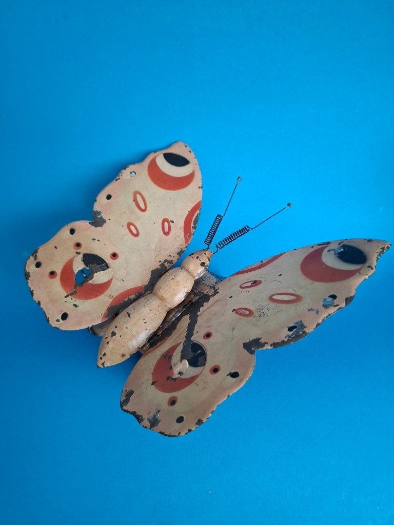 1930-50 blikken vlinder- mechanisch., Ophalen of Verzenden