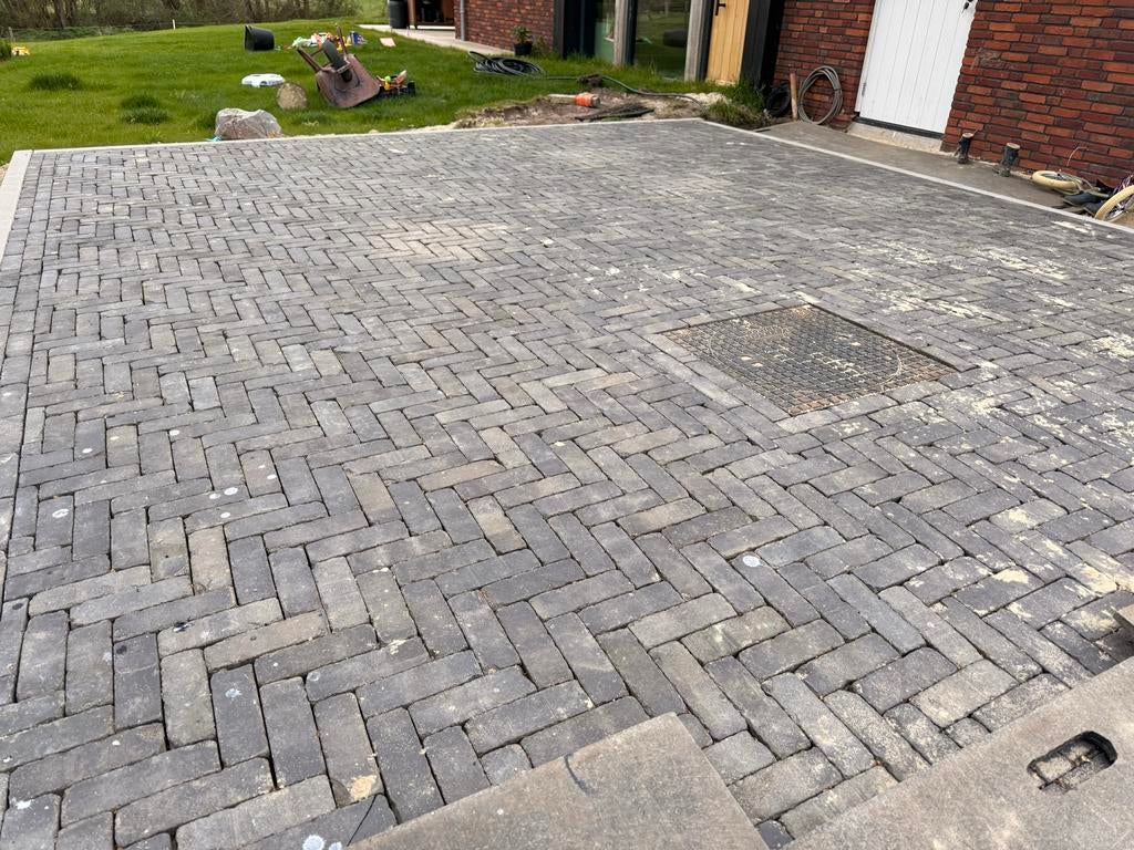 10m2 Mooie donkere gebakken klinkers waaltjes, Tuin en Terras, Tegels en Klinkers, Ophalen, Gebruikt, Keramiek, Klinkers