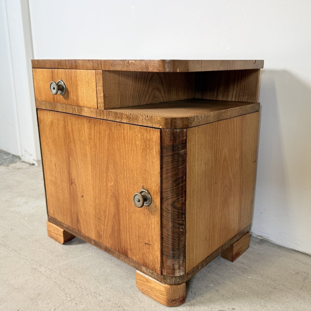 Set van Twee Art Deco Nachtkastjes, Jaren '50, Huis en Inrichting, Gebruikt, P, P, P