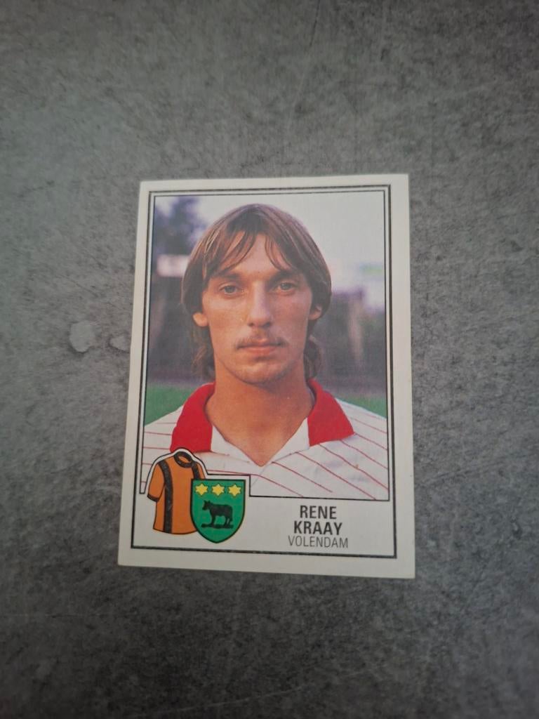 Panini sticker Voetbal 85. Speler Rene Kraay Volendam., Verzenden, Zo goed als nieuw, Sticker