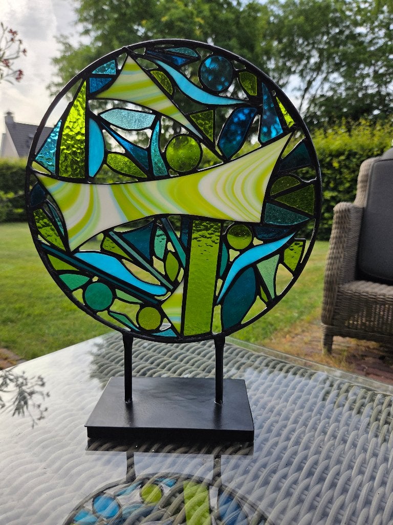 raamstandaard glas in lood, Ophalen of Verzenden, Nieuw, Glas, Modern