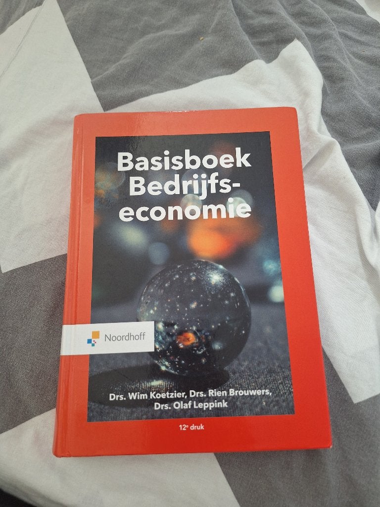 Basisboek Bedrijfseconomie, Boeken, Gelezen, Noordhoff Uitgevers, Beta, HBO