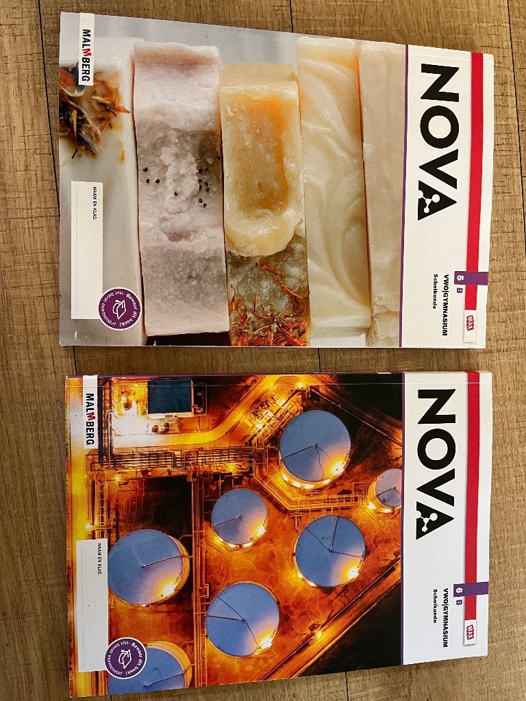 Nova VWO Scheikunde Boeken 5A, 5B, 6B wiskunde B, Boeken, Gelezen, VWO, Scheikunde, Malmberg