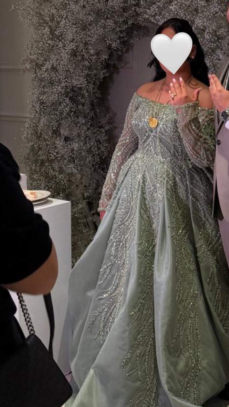 Verlovingsjurk mintgroen, Kleding | Dames, Jurken, Overige kleuren, Maat 42/44 (L), Ophalen of Verzenden, Zo goed als nieuw