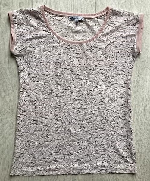 Licht roze kanten top maat S/ M van Bella Ragazza, Maat 38/40 (M), Bella Ragazza, Ophalen of Verzenden, Korte mouw