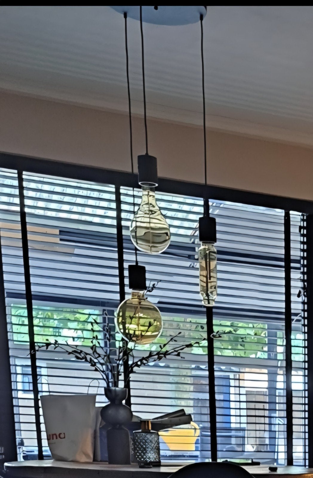 Calex Pendel Hanglamp, Ophalen, Industrieel, retro, Zo goed als nieuw, Glas