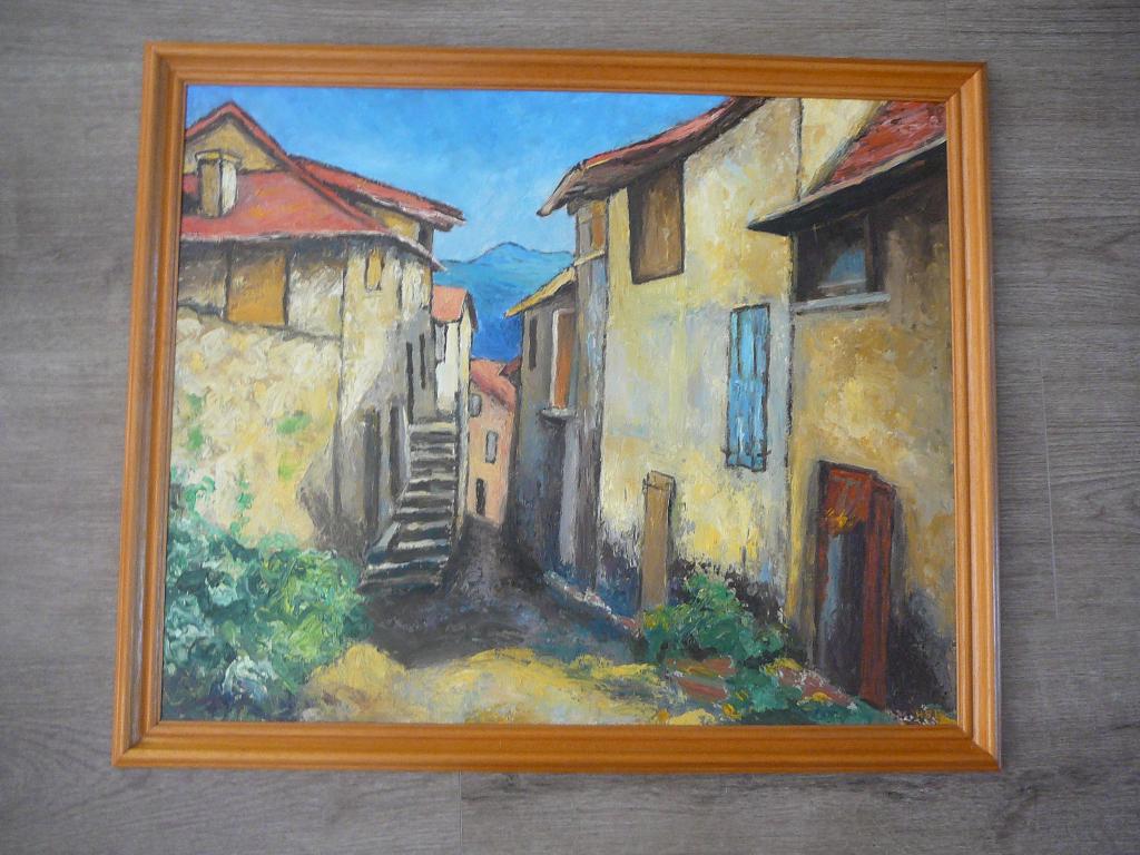 Schilderij Titel: Haute Provence door H.P. van Delden-Prak, Antiek en Kunst, Kunst | Schilderijen | Klassiek, Ophalen of Verzenden