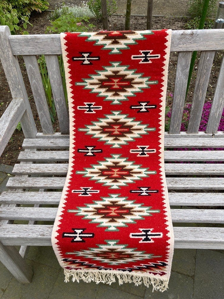 KELIM LOPER ROOD ECRU 1,20x40 cm NIEUW, Minder dan 50 cm, 100 tot 150 cm, -, -