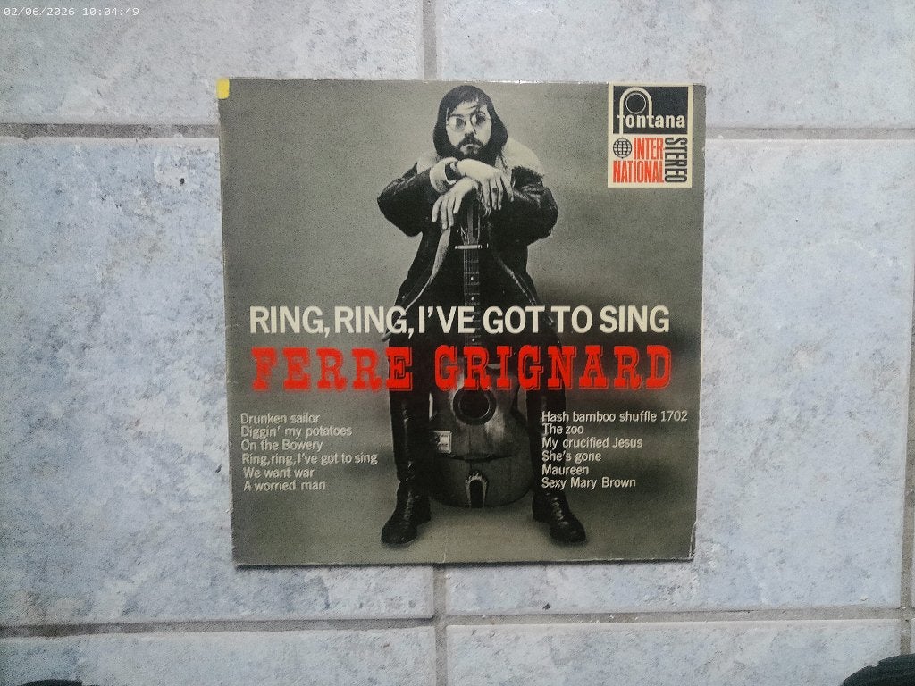 LP Ferre Grignard - Ring ring I've got to sing, Cd's en Dvd's, Originele persing, Ophalen of Verzenden, Gebruikt, 12 inch