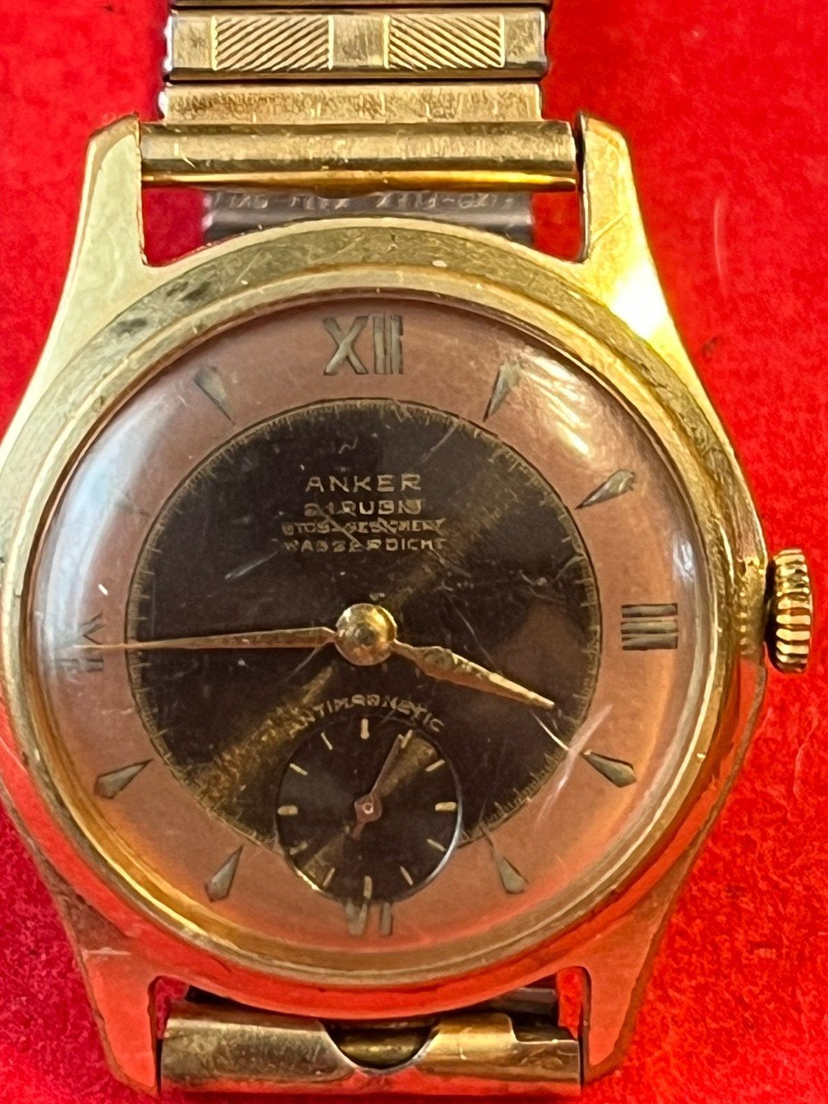 Antieke Anker Heren Horloge, Sieraden, Tassen en Uiterlijk, Horloges | Antiek, Ophalen of Verzenden, Staal, Overige merken, 1960 of later