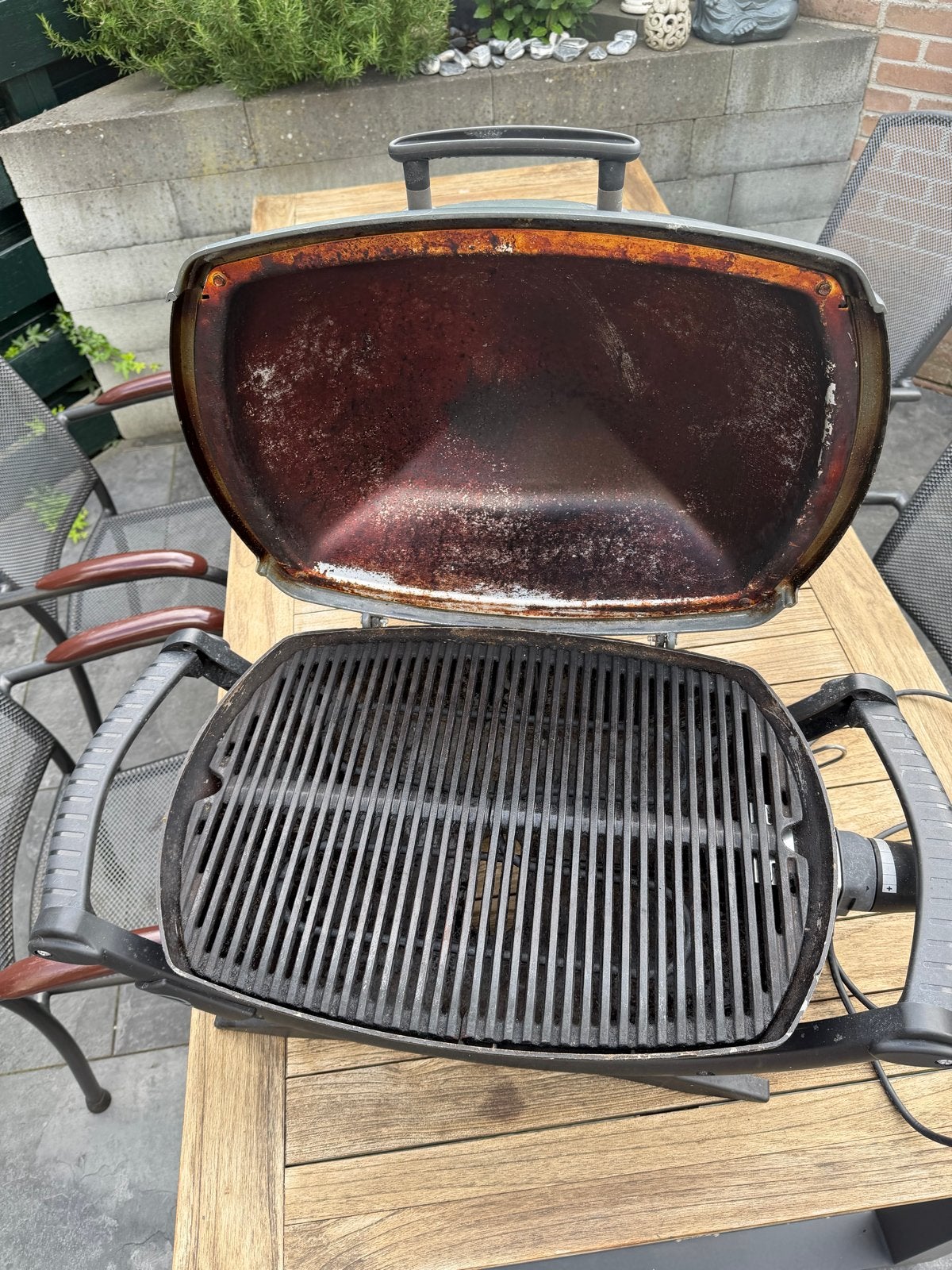 Weber elektrische BBQ met onderstel - Prima functionerend, Ophalen, Gebruikt