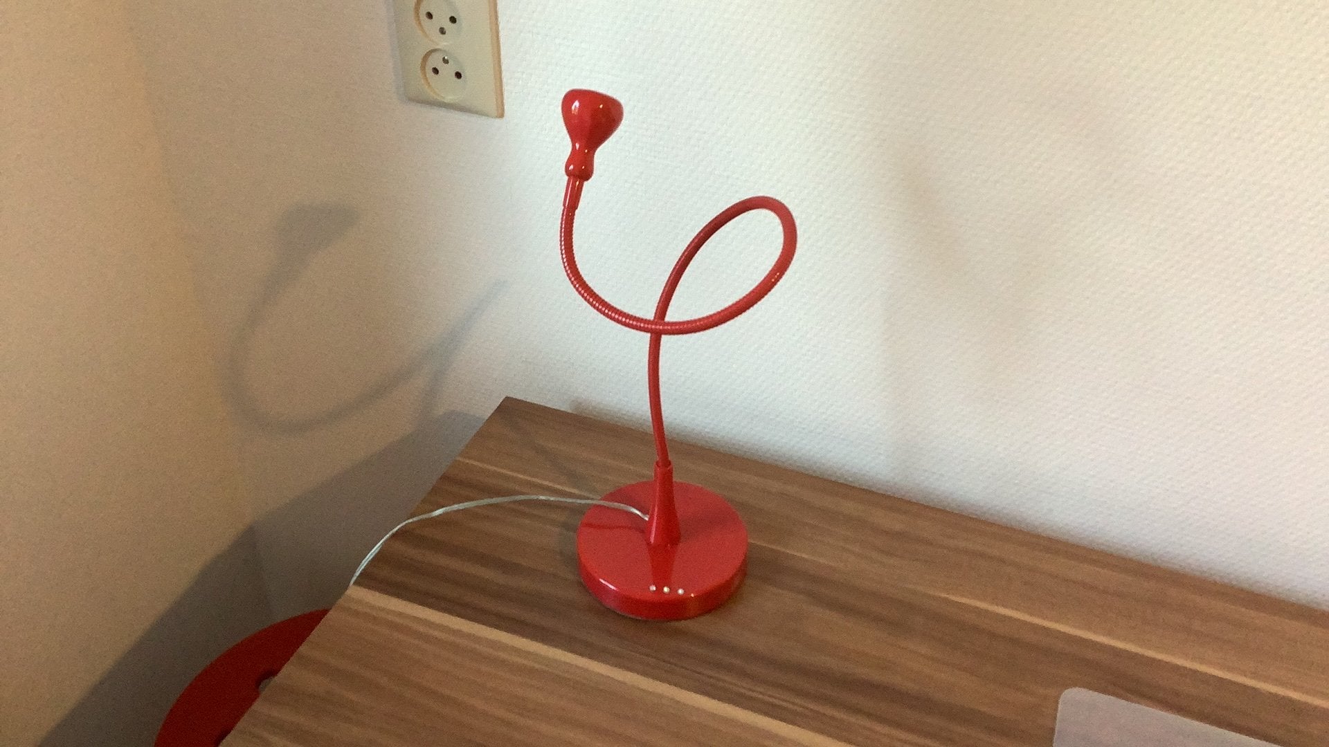 Rode flexibele Ikea bureaulamp/tafellamp, Huis en Inrichting, Ophalen, Gebruikt, Rood, IKEA