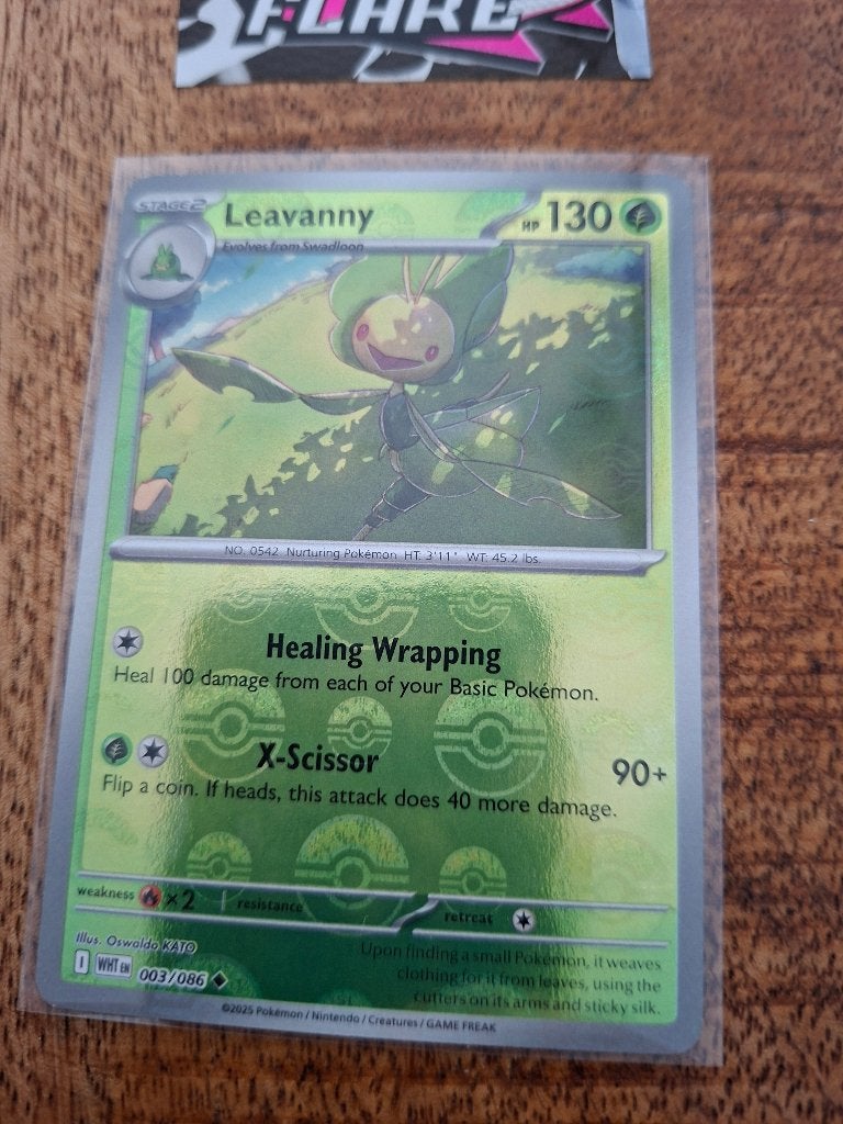 Pokemon Leavanny (pokeball) (003/082) – White Flare, Ophalen of Verzenden, Nieuw, Losse kaart, Foil