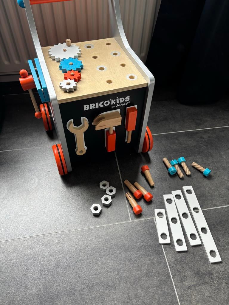 Janod Brico Kids Werkbank Loopwagen - Zo goed als nieuw, Ophalen, Zo goed als nieuw, Jongen of Meisje