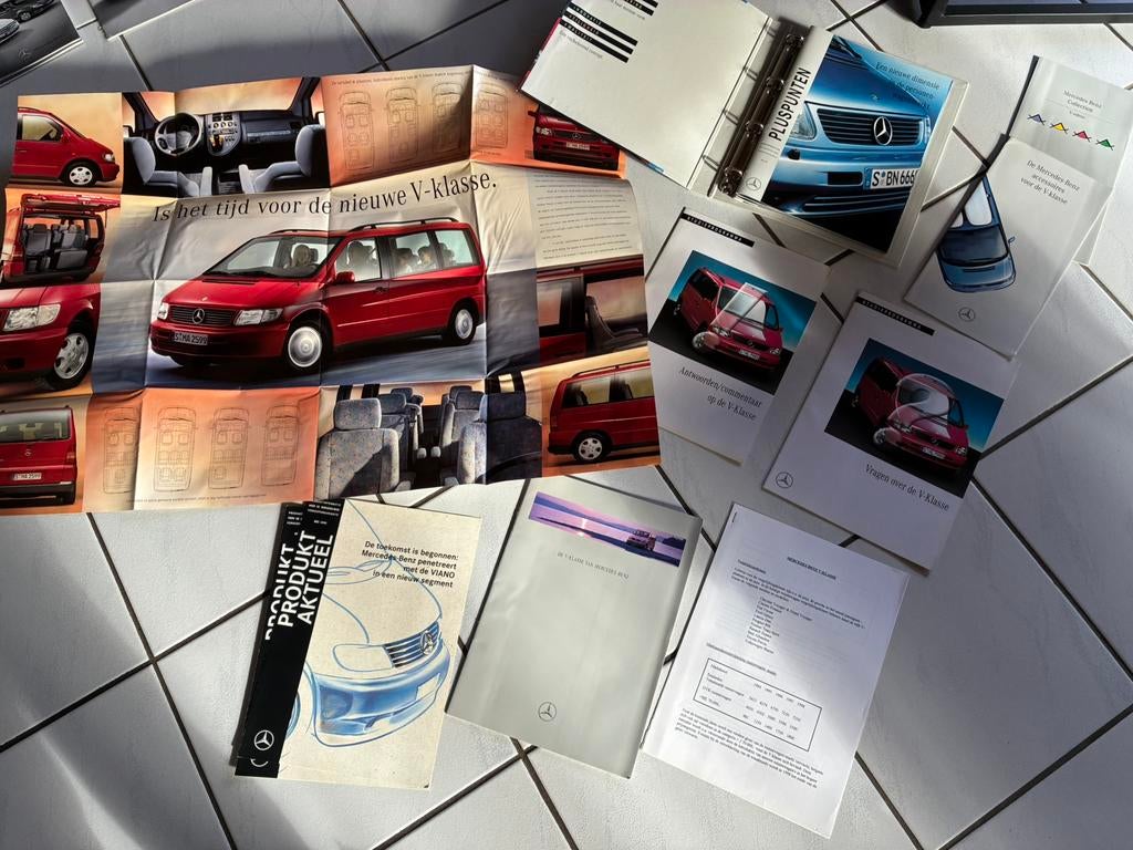 Mercedes V-Klasse Viano Interne pluspunten Set Folder, Ophalen of Verzenden, Zo goed als nieuw, Mercedes