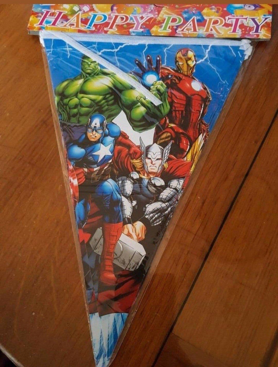 Avengers vlaggenlijn nr S352, Ophalen of Verzenden, Nieuw, Versiering, Verjaardag