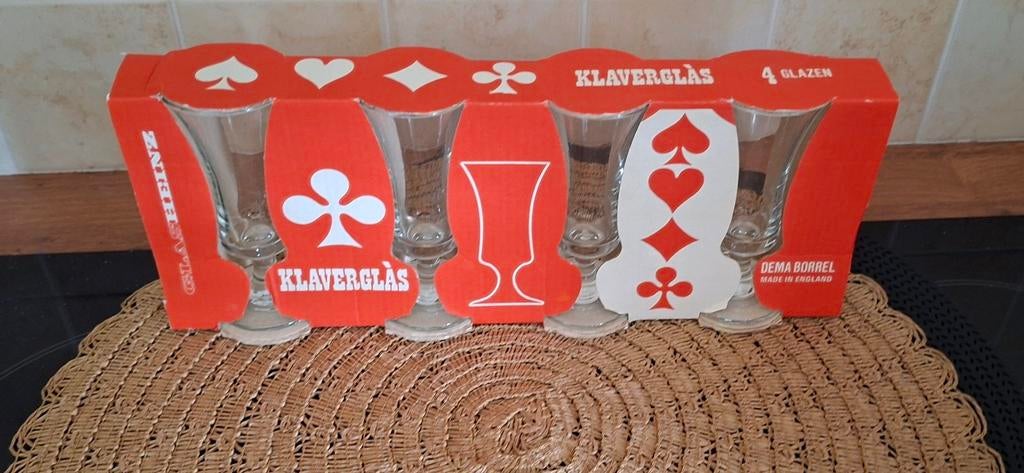 Borrelglaasjes Klaverglas Dema-Heinz, Nieuw Buinen, Glas of Glazen, Nieuw, Ophalen of Verzenden, Glas