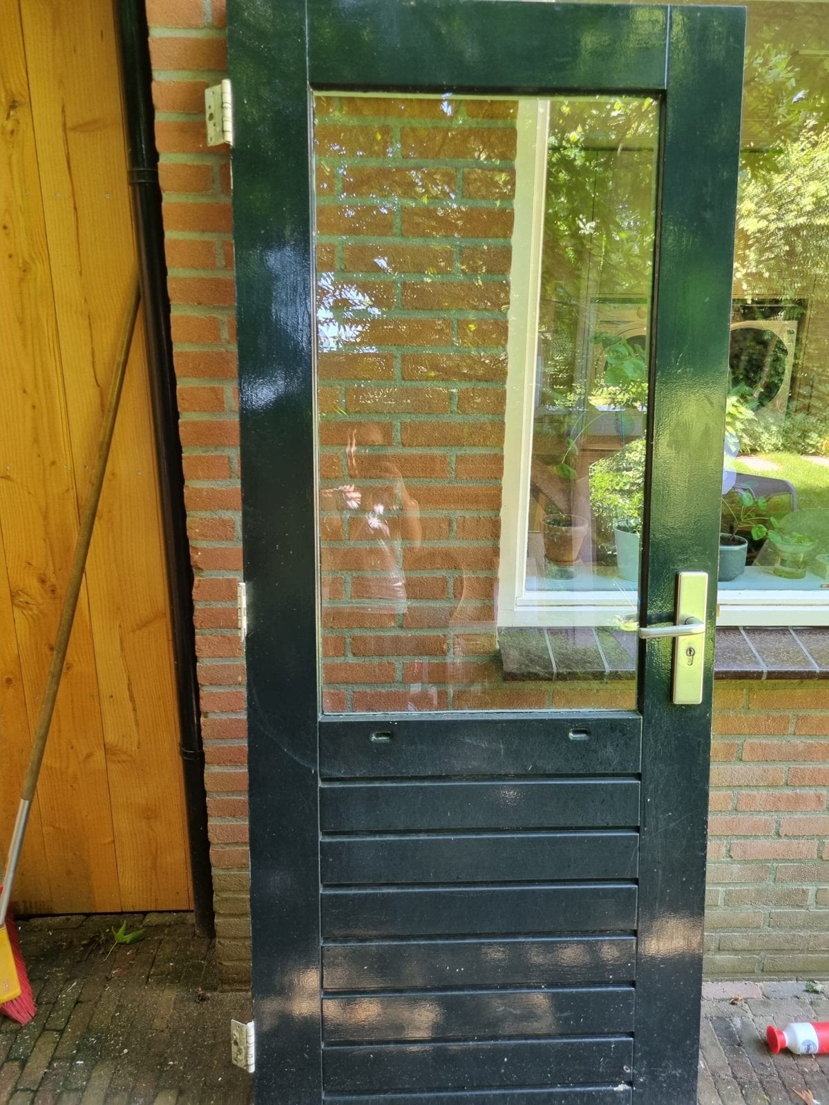 Gebruikte Buitendeur 87.5 x 211.0 cm - Prima voor een ronde, Doe-het-zelf en Verbouw, Deuren en Horren, Ophalen, Gebruikt, 80 tot 100 cm