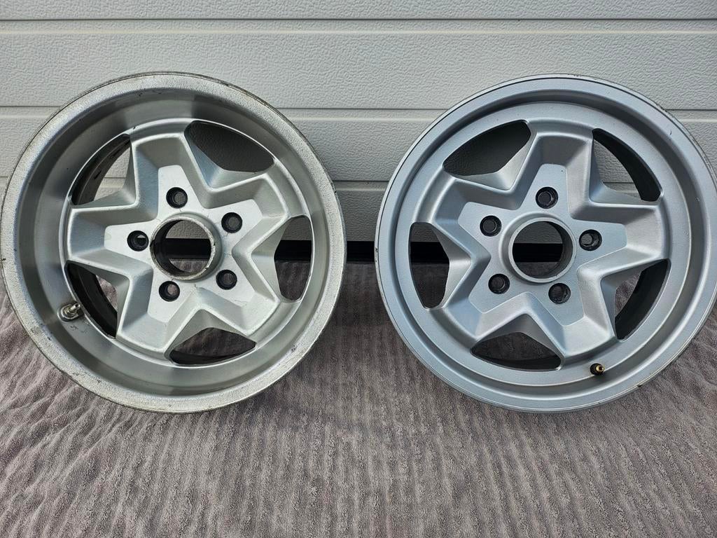 Porsche Cookie Cutter velgen 15 inch – 4 stuks – 6J & 7J, Auto-onderdelen, Banden en Velgen, Gebruikt, 15 inch, Velg(en), Ophalen of Verzenden