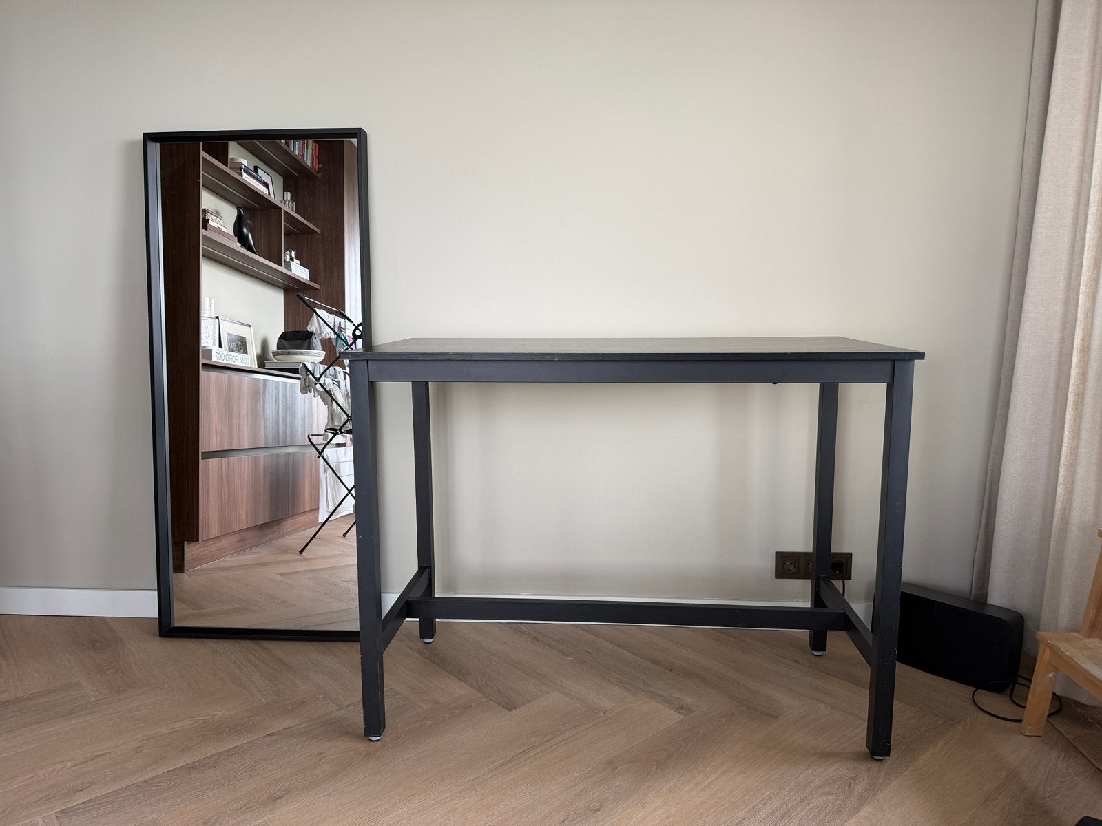 Bartafel, Ophalen, 100 tot 150 cm, Zo goed als nieuw, Rechthoekig