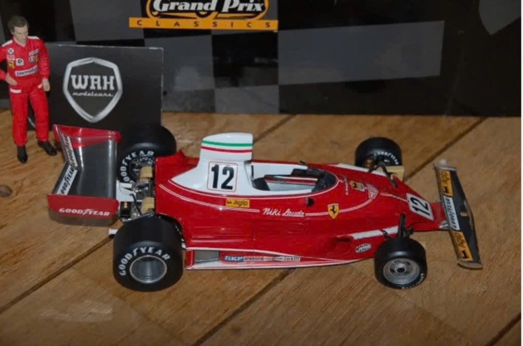 1:18 FERRARI F1 312T NIKI LAUDA #12 Exoto + Figure WRH, Verzenden, Zo goed als nieuw, Auto, Overige merken