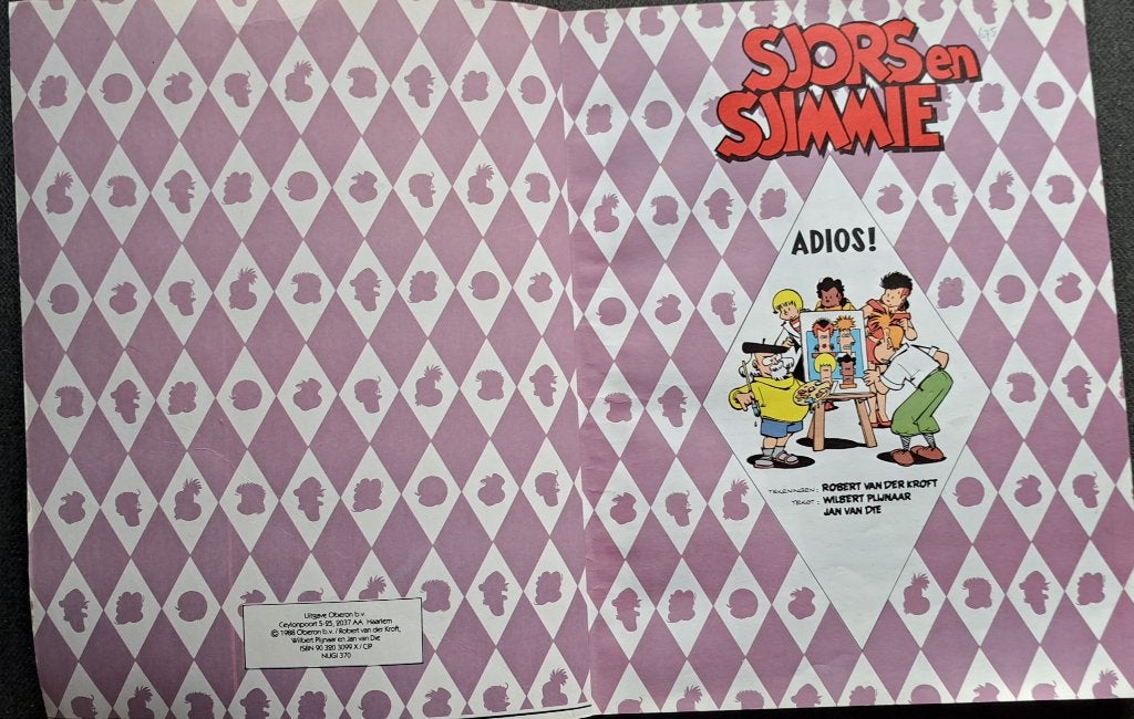 sjors en Sjimmie Adios! Nr. 14 (1988), Eén stripboek, Ophalen of Verzenden, Gelezen