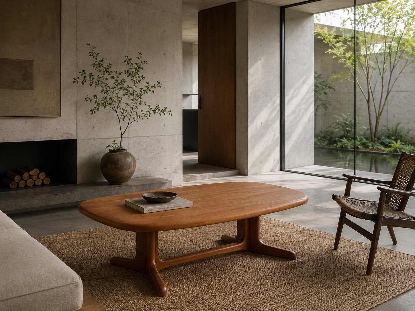 Glostrup Teak Danish Japandi Design salontafel, Huis en Inrichting, Tafels | Salontafels, Ophalen, Teakhout, 50 tot 100 cm, Zo goed als nieuw
