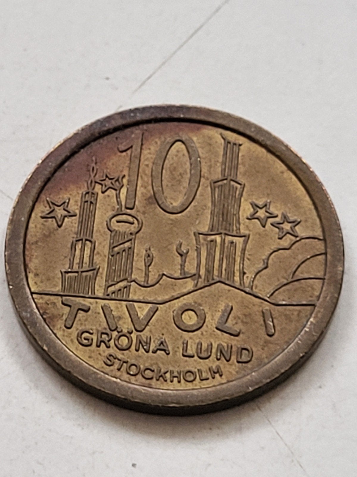 Token Pretpark Tivoli Gröna Lund Stockholm 10 Vinstpolett, Ophalen of Verzenden