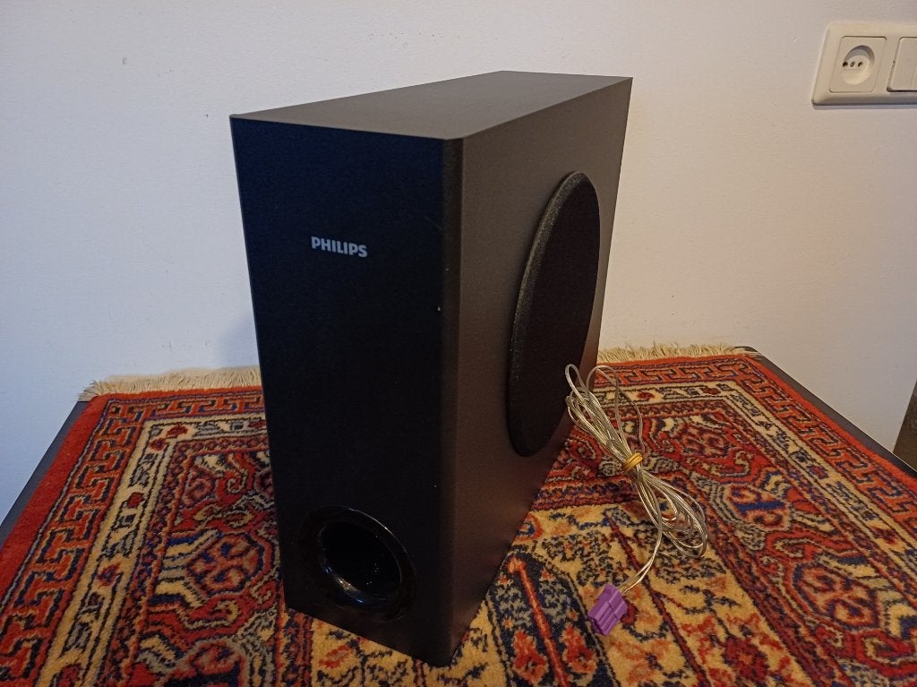 PHILIPS subwoofer speaker / box  gebruikt goed werkend, Audio, Tv en Foto, Luidsprekers, Philips, Gebruikt, Subwoofer, Ophalen of Verzenden