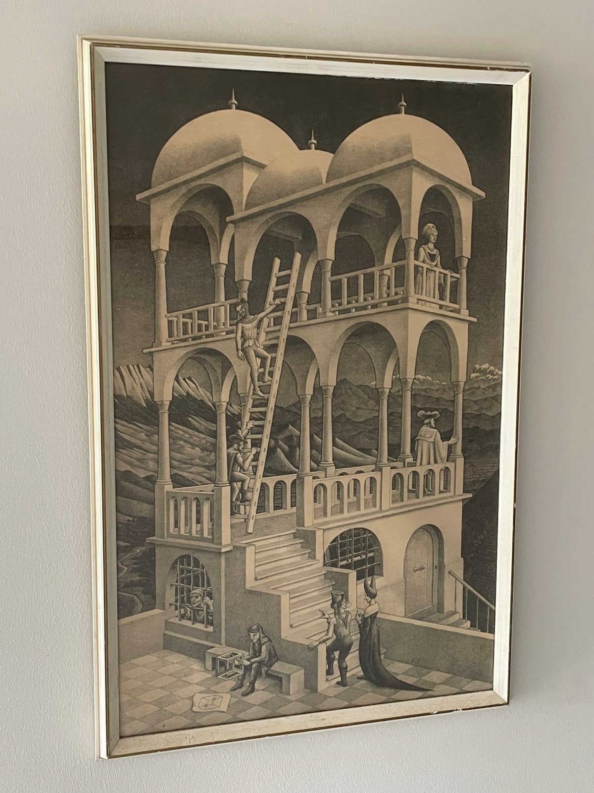 Zeefdruk van MC Escher, Ophalen