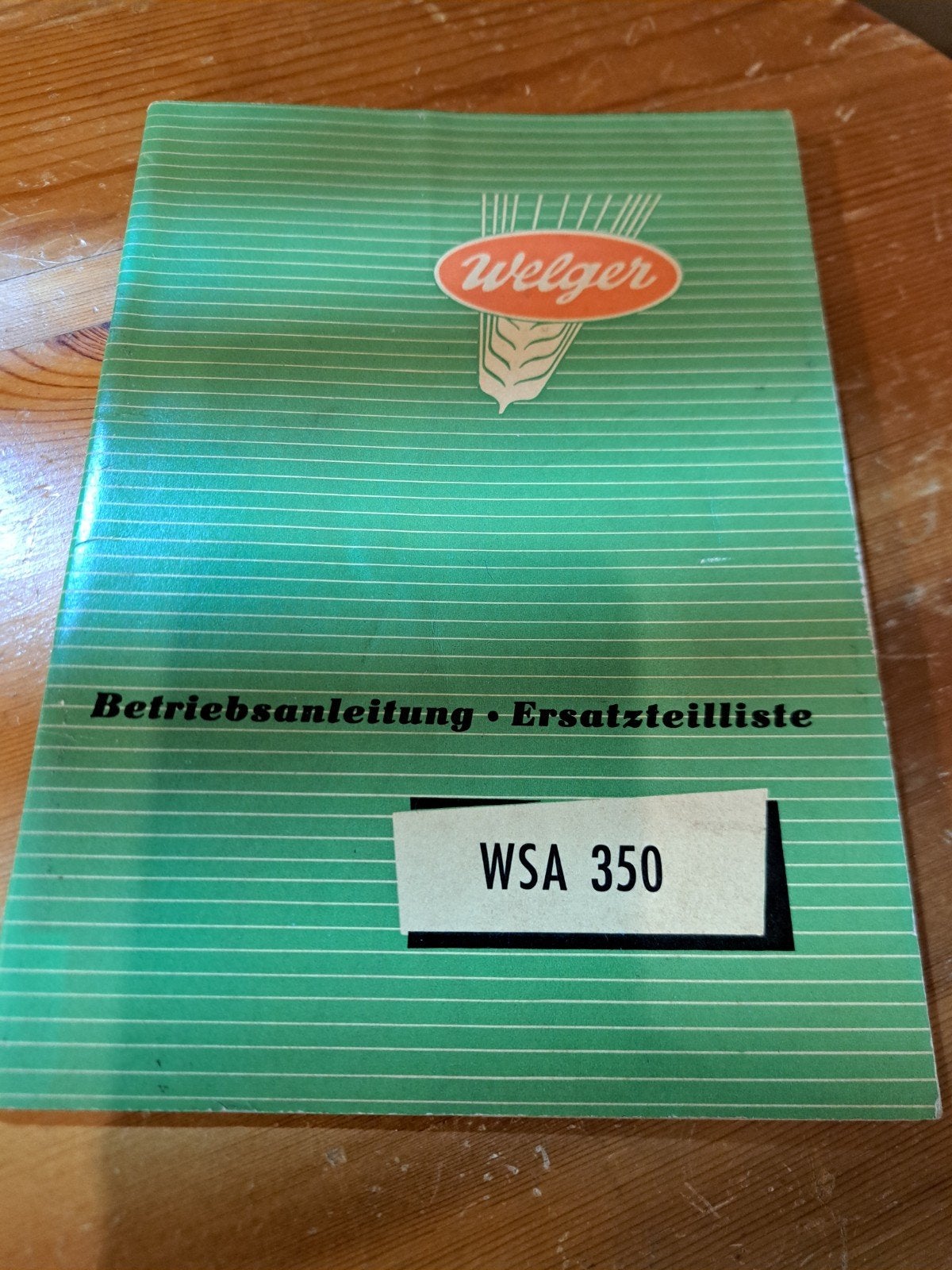 Welger landbouw boerderij vintage, Ophalen of Verzenden, Gelezen, Overige merken