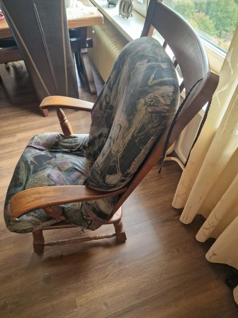Eiken stoel, Huis en Inrichting, Fauteuils, Ophalen, 50 tot 75 cm
