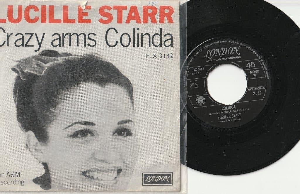 Lucille Starr - Colinda - Crazy Arms --1965 met Fotohoes, Ophalen, Gebruikt, Pop