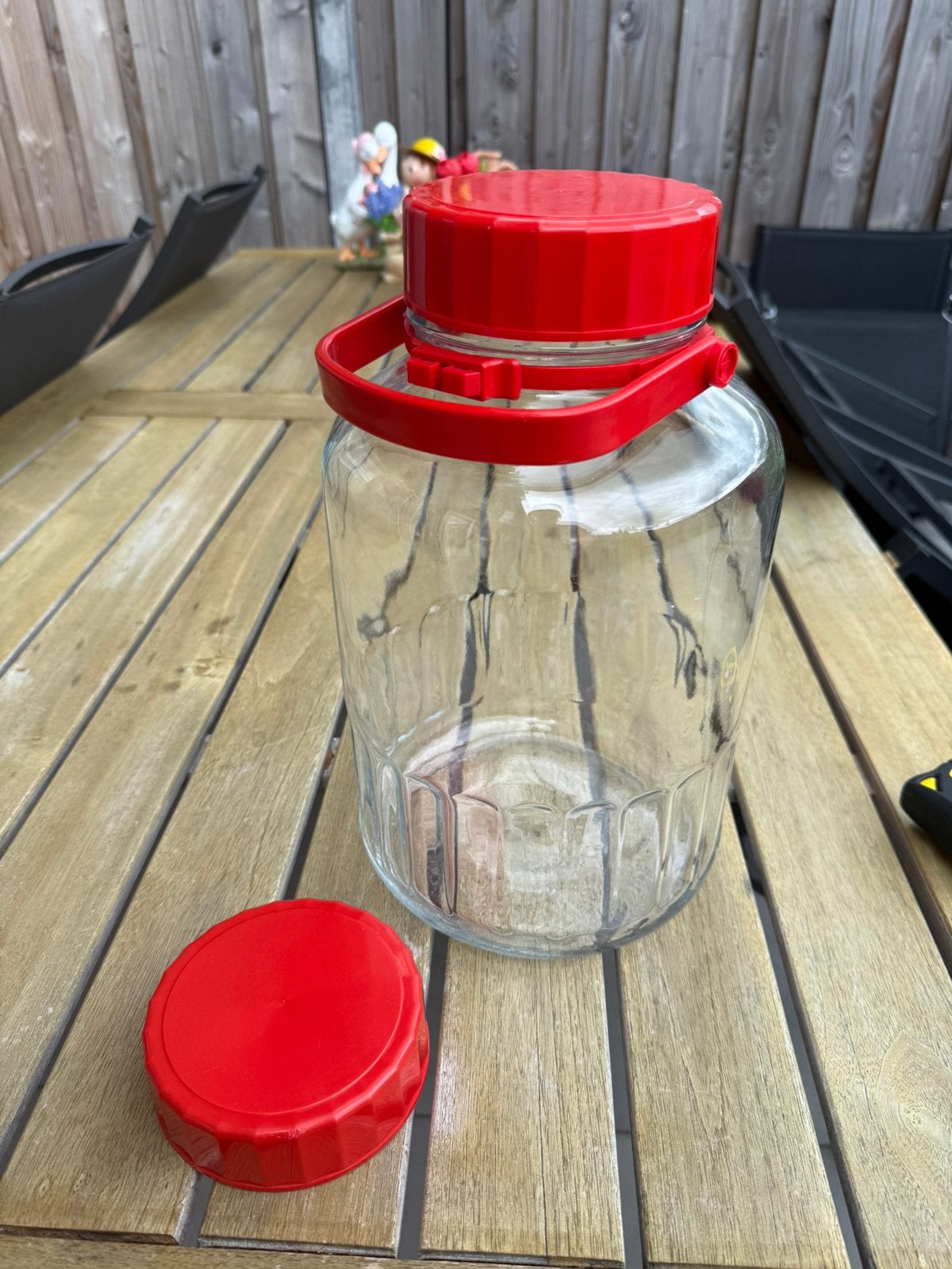 Glazen pot, 8 liter,, Ophalen of Verzenden, Gebruikt, Glas, Pot, Bus of Blik
