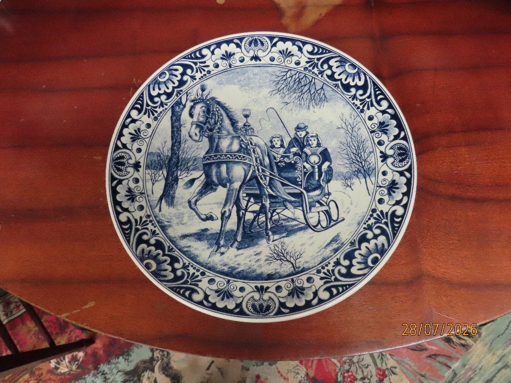 Mooi Bord Sierbord Delft's Blauw Zeeuwse Arreslee anno 1839, Ophalen of Verzenden