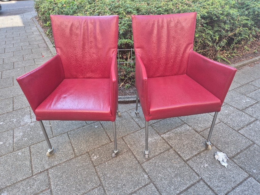 Eet kamer stoelen, Ophalen, Twee, Leer, Zo goed als nieuw