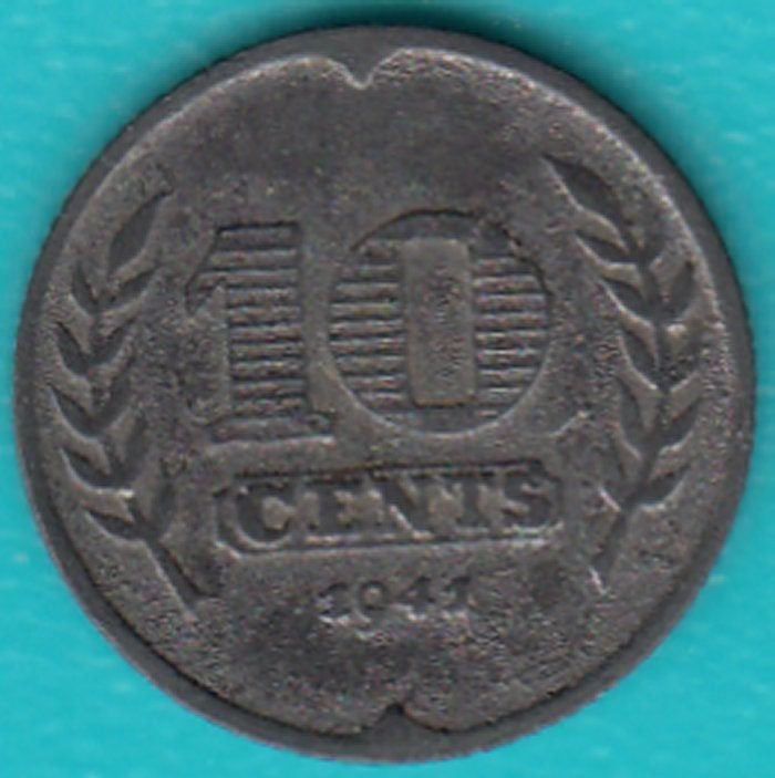 Nederland 10 cent 1941 Wilhelmina zink, Sch. 1031, Ophalen of Verzenden, Koningin Wilhelmina, 10 cent, Losse munt