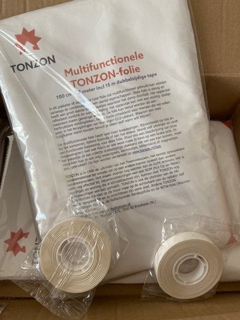 Tonzon isolatie folie 1x2 meter 2x en extra, Ophalen of Verzenden, Nieuw, 15 m² of meer, Folie