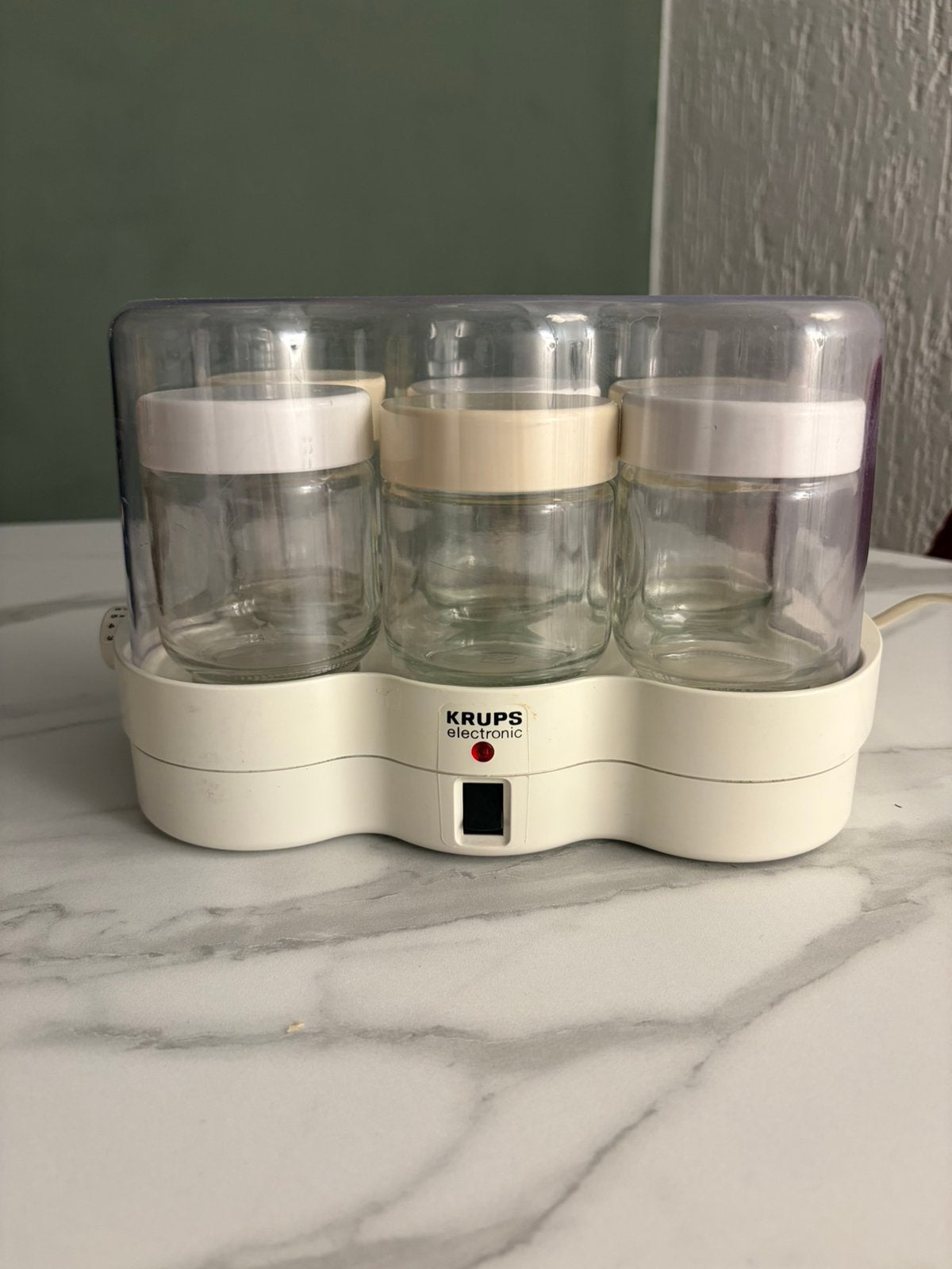 Krups Yogurt Maker with 6 Glass Jars – Fully Working, Ophalen of Verzenden, Zo goed als nieuw, 3 snelheden of meer
