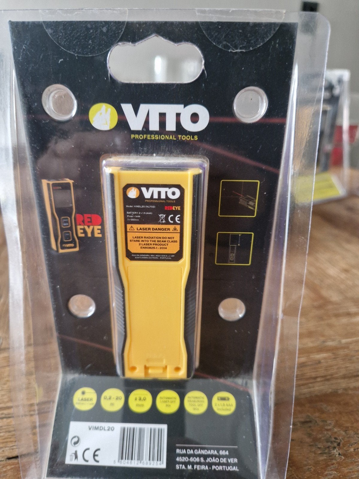 Vito laser afstandsmeter VIMDL20, Ophalen of Verzenden, Nieuw, Rolmaat/meetlint, Overige merken