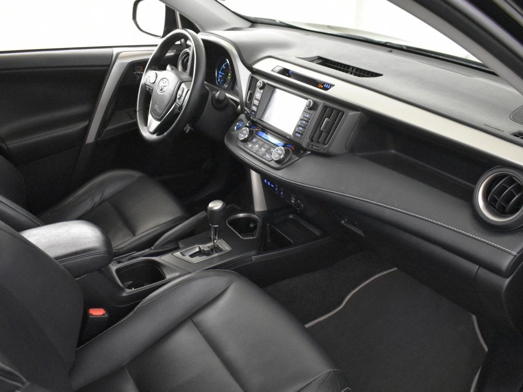 Toyota RAV4 2.5 Hybrid AWD Lounge | Schuif/-kantel | Stoelve, Auto's, Automaat, Gebruikt, Leder en Stof, Zwart