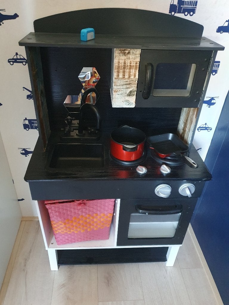 Speelgoed keuken incl. pannetjes, etc., Ophalen, Gebruikt, Hout