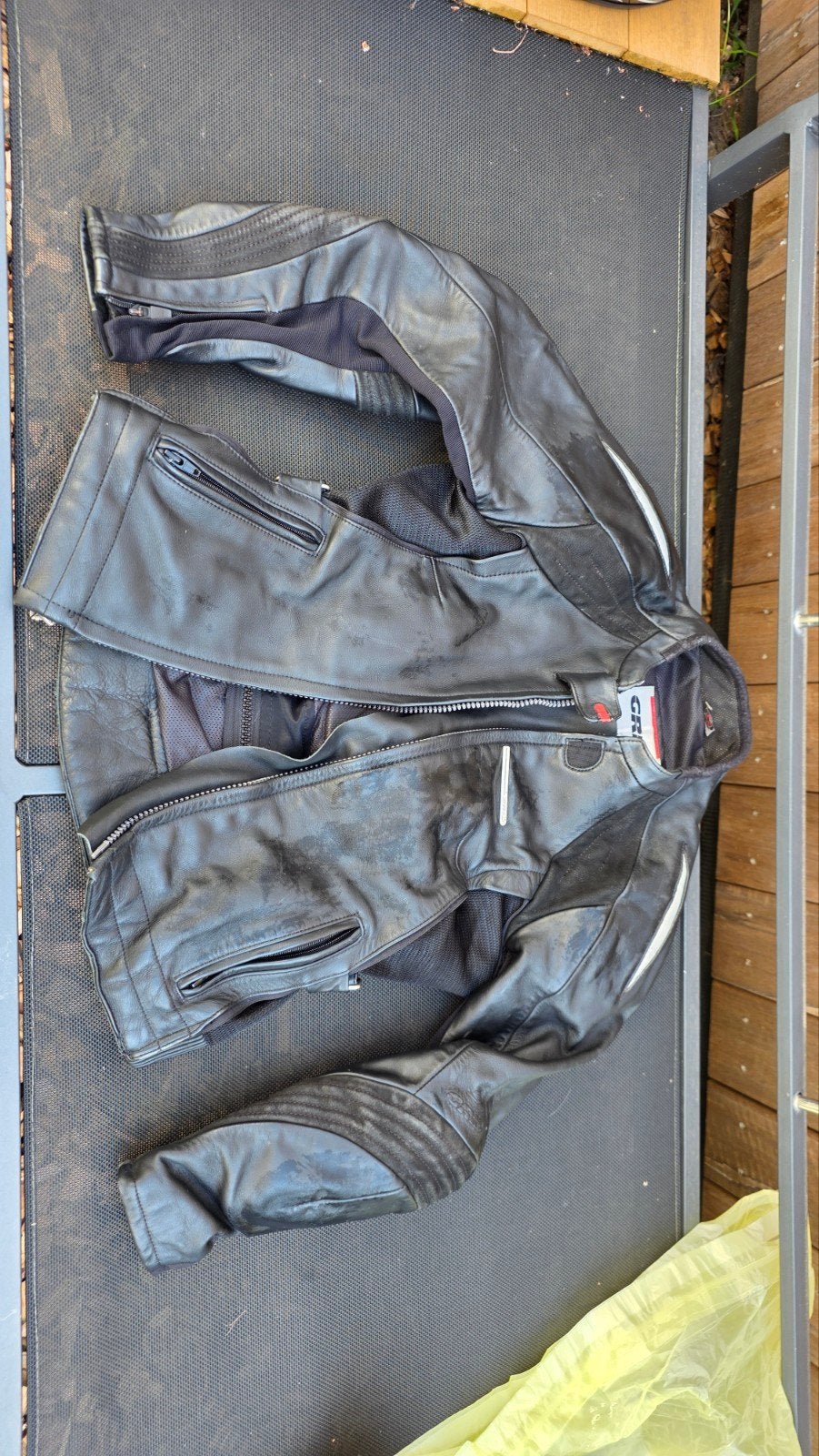 Grid Zwarte Dames Leren Motorjas Maat 38, Motoren, Kleding | Motorkleding, Jas | leer, Grid, Ophalen of Verzenden, Dames