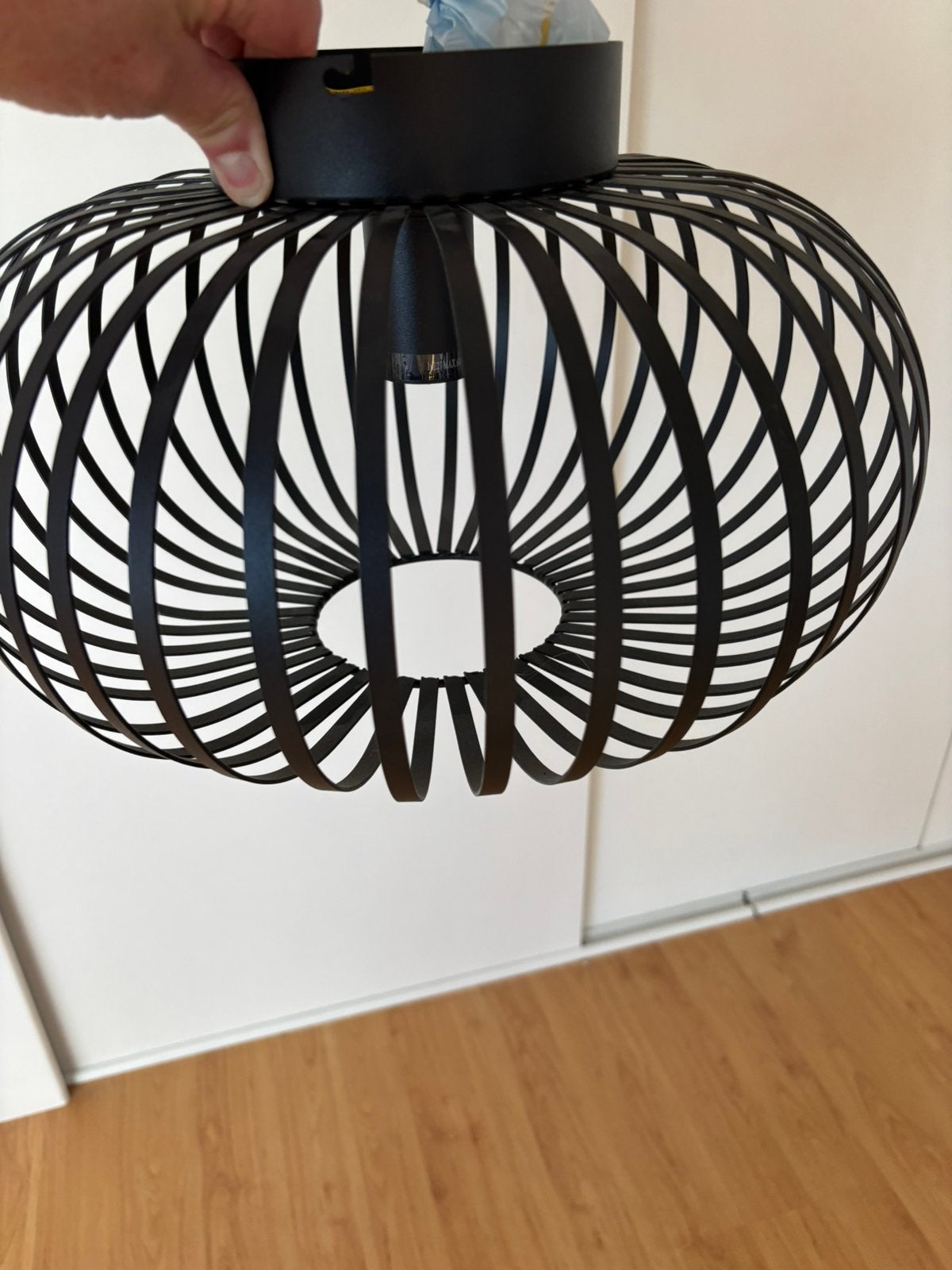 Plafond lamp metaal, Ophalen, Zo goed als nieuw, Metaal